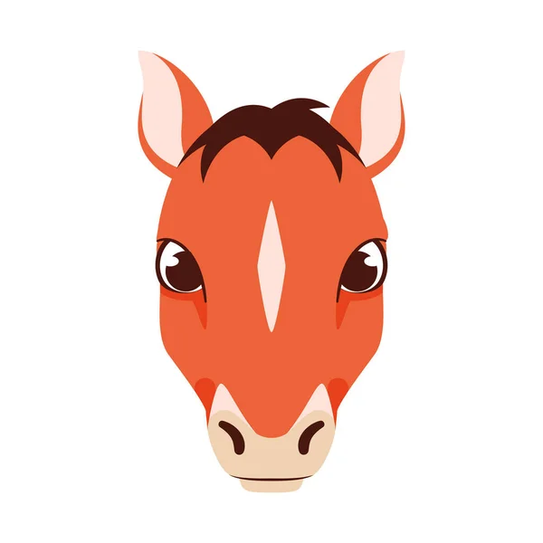 Cavallo Isolato Avatar Simbolo Zodiacale Cinese Illustrazione Vettoriale — Vettoriale Stock