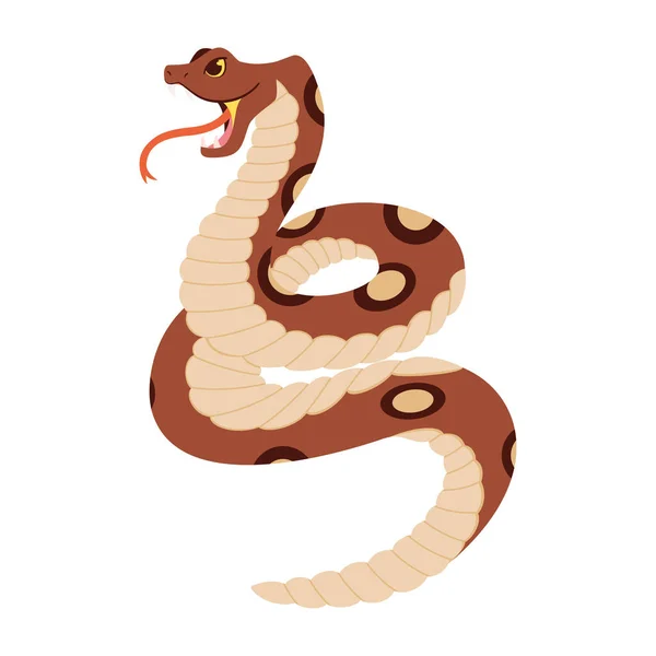 Personaje Serpiente Aislado Símbolo Del Zodiaco Chino Ilustración Vectorial — Archivo Imágenes Vectoriales