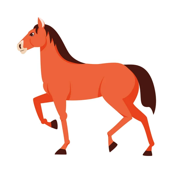 Isolato Personaggio Cavallo Simbolo Zodiacale Cinese Illustrazione Vettoriale — Vettoriale Stock