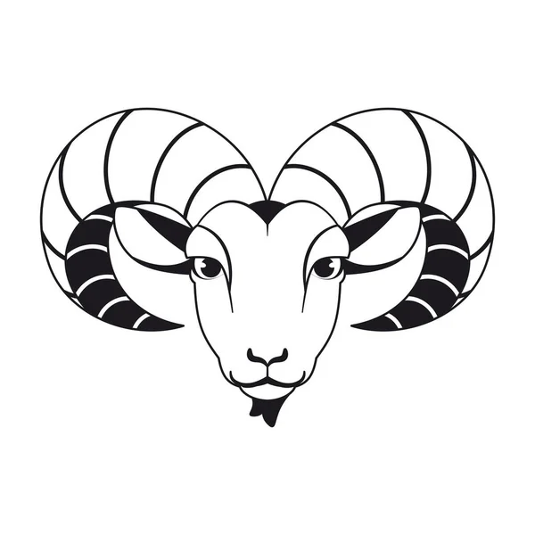 Izolowany Awatar Kóz Chiński Symbol Zodiaku Wektor Ilustracji — Wektor stockowy