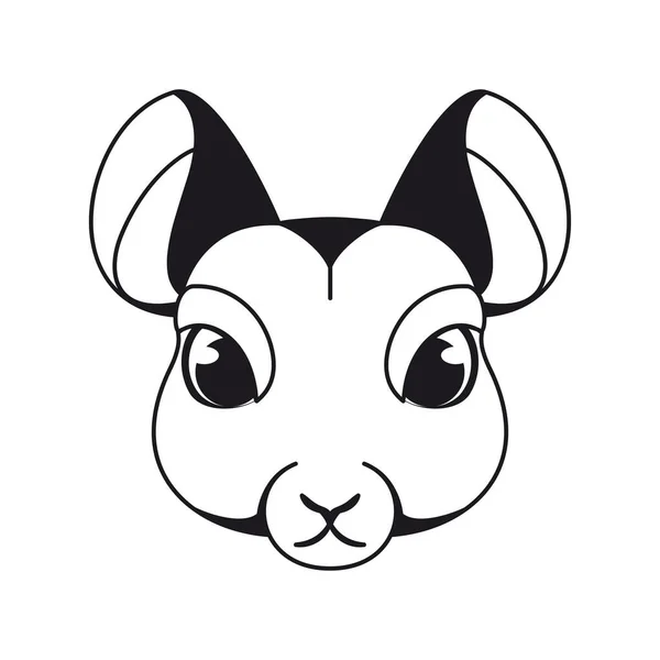 Avatar Isolato Del Ratto Simbolo Zodiacale Cinese Illustrazione Vettoriale — Vettoriale Stock