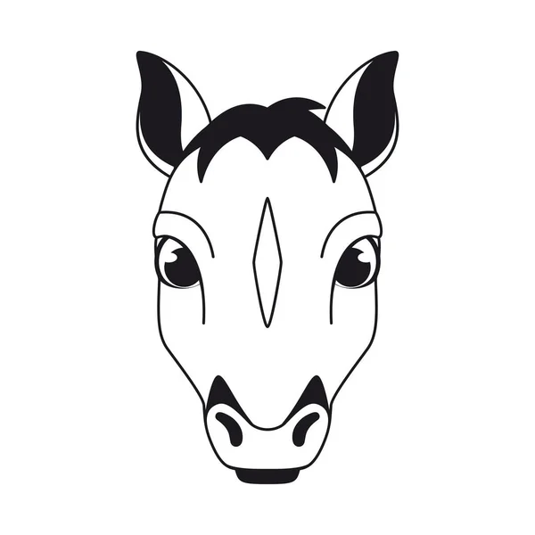 Isolierte Pferd Avatar Chinesischen Tierkreis Symbol Vector Illustration — Stockvektor