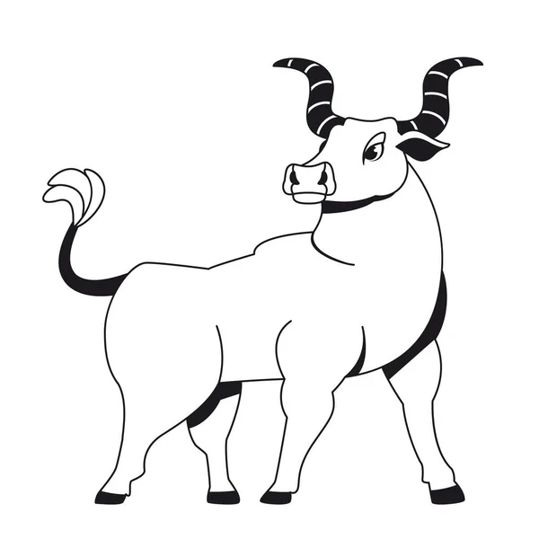 Μεμονωμένο Χαρακτήρα Βόδι Κινεζική Zodiac Σύμβολο Διάνυσμα Εικονογράφηση — Διανυσματικό Αρχείο