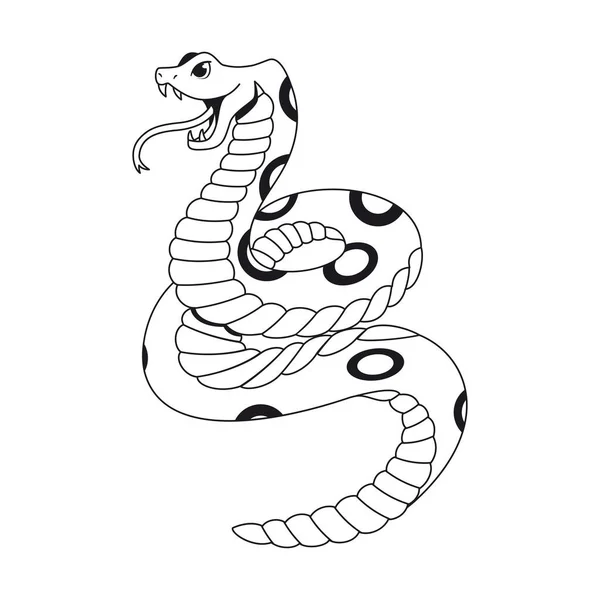 Изолированный Символ Змеи Китайский Символ Зодиака Векторная Иллюстрация — стоковый вектор