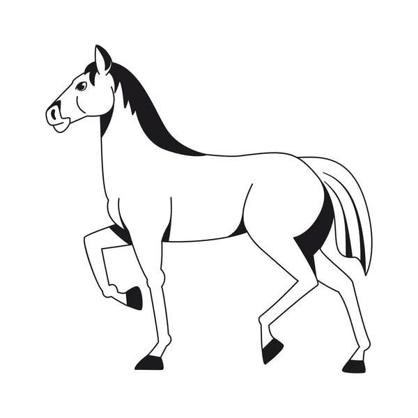 Izolovaný Koňský Znak Čínský Symbol Zvěrokruhu Vektorová Ilustrace — Stockový vektor
