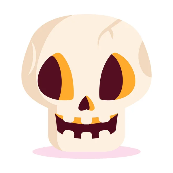 Isolated Scary Skull Icon Halloween Season Vector Illustration — Stock Vector