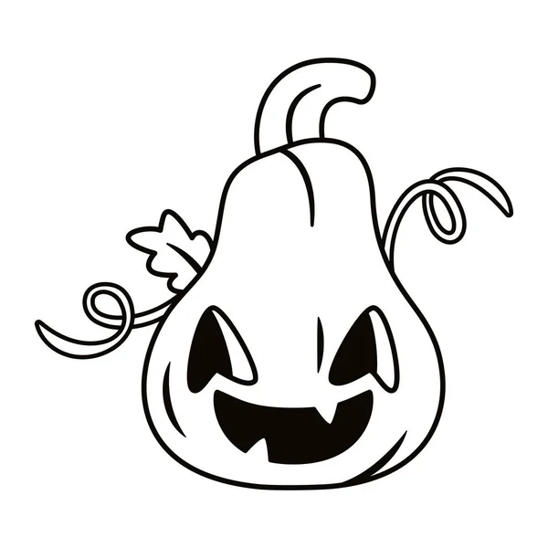 Izolált Ijesztő Tök Kalap Halloween Ikon Vector Illusztráció — Stock Vector