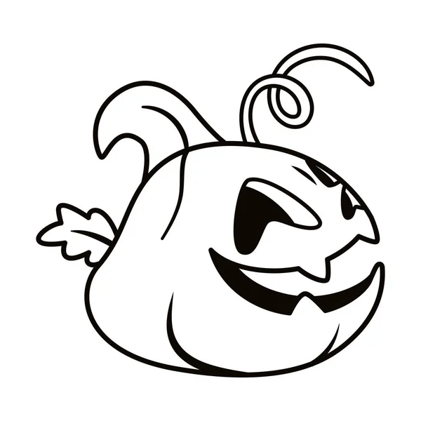Isolated Scary Pumpkin Hat Halloween Icon Vector Illustration — Stock Vector