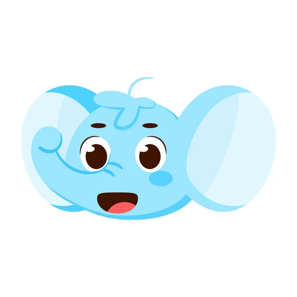 Isolated Cute Elephant Avatar Character Vector Illustration — Stock Vector