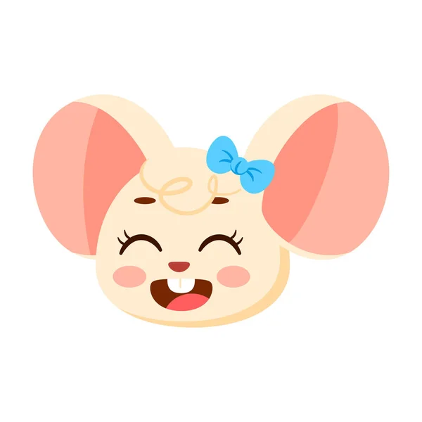 Isolato Carino Mouse Avatar Personaggio Vettoriale Illustrazione — Vettoriale Stock