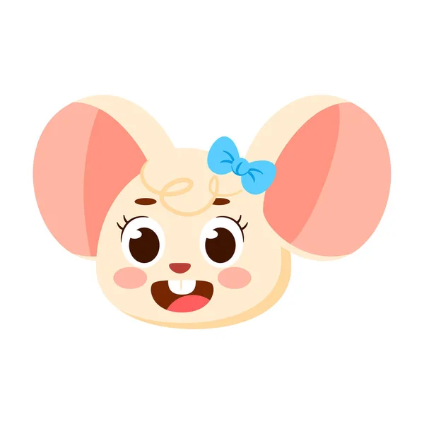 隔離されたかわいいマウスのアバターキャラクターベクトルイラスト — ストックベクタ