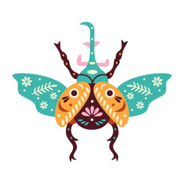 Örneksel Vektör illüstrasyonlu izole edilmiş nötr böcek