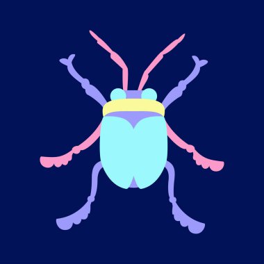 İzole edilmiş hamur işi renkli uğur böceği ikonu çizimi