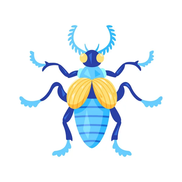 Ícone Bug Críquete Colorido Isolado Com Detalhes Ilustração Vetorial — Vetor de Stock
