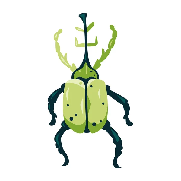 Isoliertes Farbiges Käfersymbol Mit Details Vektor Illustration — Stockvektor