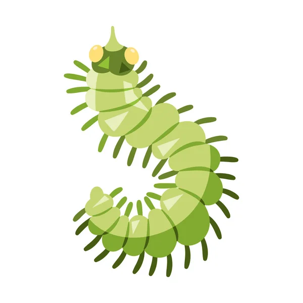 Isoliertes Farbiges Wurm Symbol Mit Details Vektor Illustration — Stockvektor