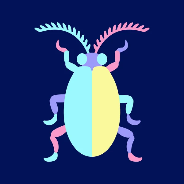 隔離されたペストリー色のゴキブリのアイコンベクトルイラスト — ストックベクタ