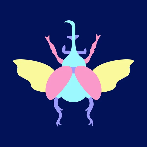 Icono Escarabajo Color Pastelería Aislada Ilustración Vectorial — Archivo Imágenes Vectoriales