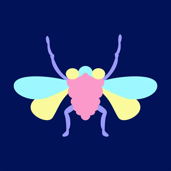 Isoliertes Gebäck Farbige Fliege Symbol Vector Illustration — Stockvektor