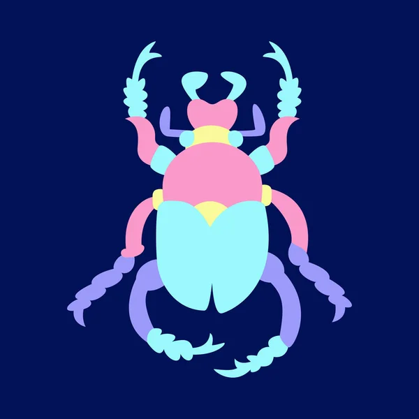 Icono Escarabajo Color Pastelería Aislada Ilustración Vectorial — Vector de stock