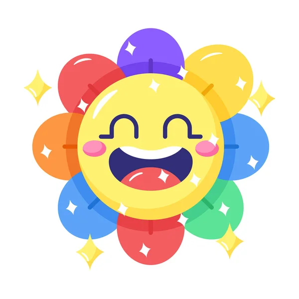 Isolated Colored Happy Sun Lgbt Pride Icon Vector Illustration — Stock Vector