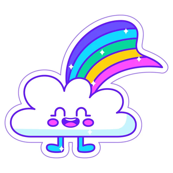 Icono Orgullo Lgbt Nube Feliz Aislado Ilustración Vectorial — Vector de stock