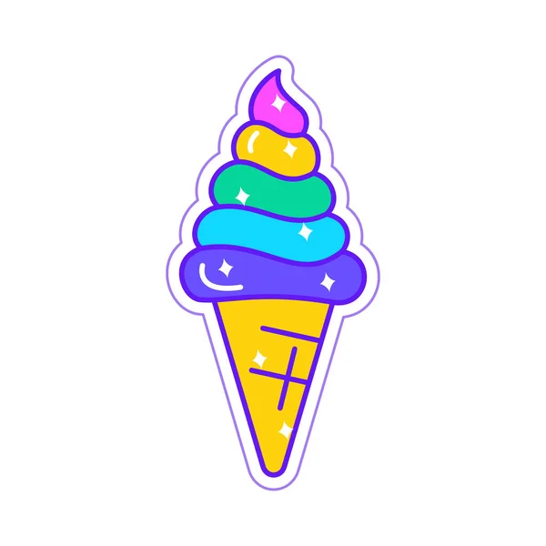 Изолированное Цветное Мороженое Igbt Гордость Икона Векторная Иллюстрация — стоковый вектор