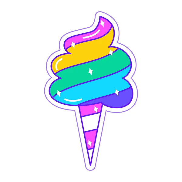 Isolated Colored Cotton Candy Lgbt Pride Icon Vector Illustration — Stock Vector