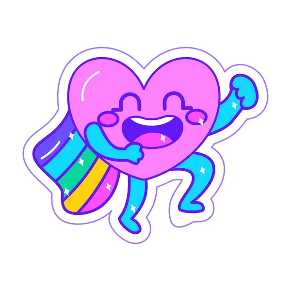 Isolated Colored Happy Heart Lgbt Pride Icon Vector Illustration — Stock Vector
