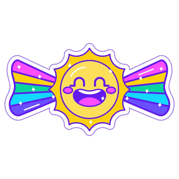 Isolierte Farbige Glückliche Sonne Lgbt Stolz Symbol Vector Illustration — Stockvektor