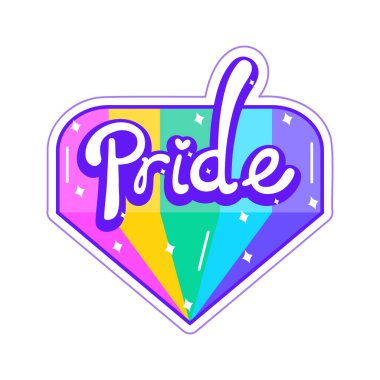 İzole edilmiş renkli lgbt gurur gökkuşağı ikonu Vektör illüstrasyonu