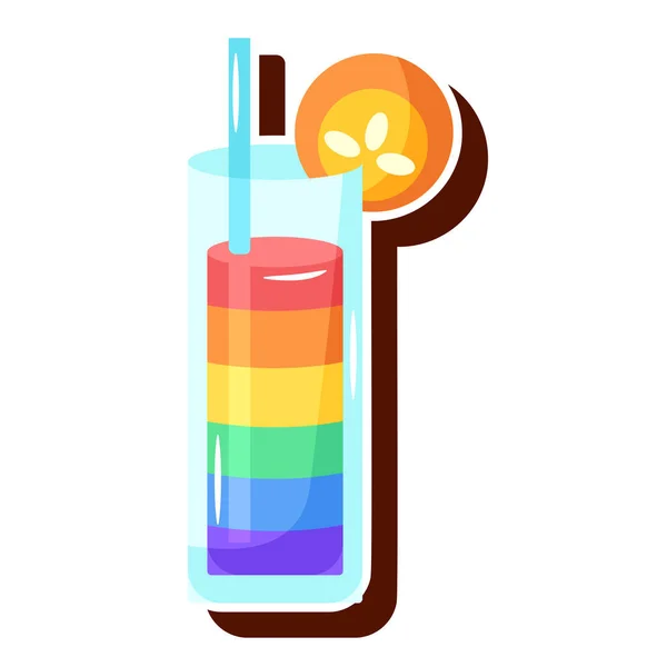 Isolated Colored Cocktail Lgbt Pride Icon Vector Illustration — Stock Vector