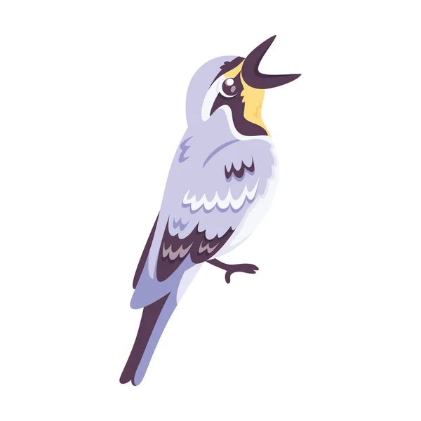 Isolato Carino Uccello Icona Picchio Vettoriale Illustrazione — Vettoriale Stock