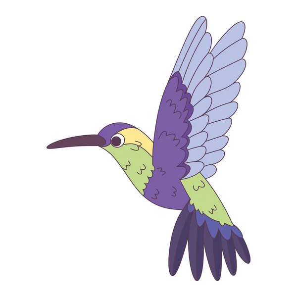 Isolated Cute Hummingbird Bird Icon Vector Illustration — Stock Vector
