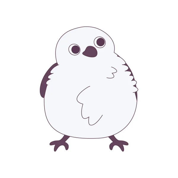 Isolated Cute Bird Icon Animal Vector Illustration — Stock Vector