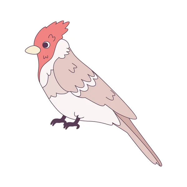 Изолированная Милая Птичья Икона Векторный Дятел — стоковый вектор