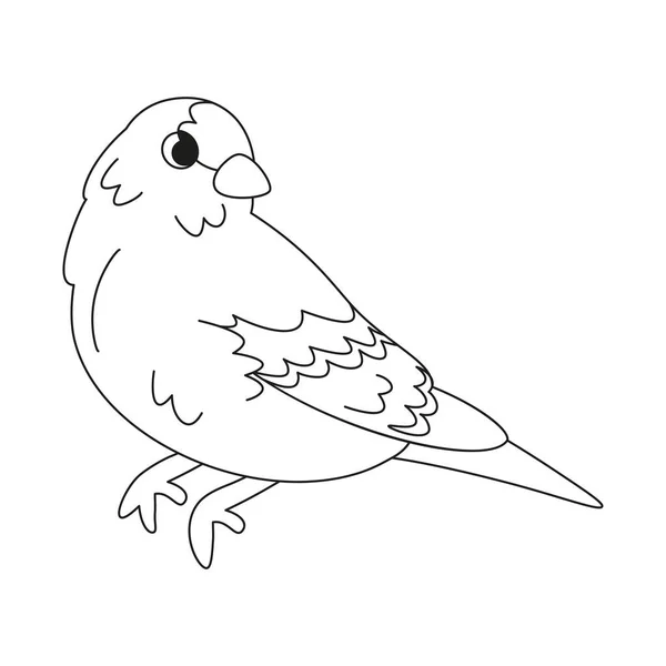 隔離されたかわいい鳥のアイコン動物ベクトルイラスト — ストックベクタ