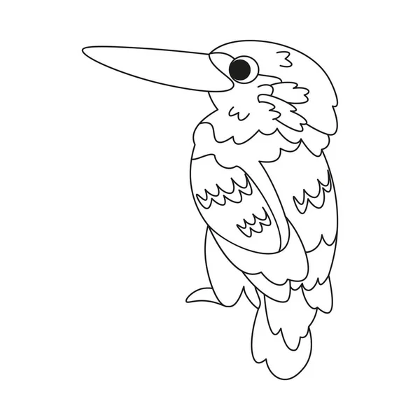 Isolée Icône Oiseau Mignon Pic Illustration Vectorielle — Image vectorielle