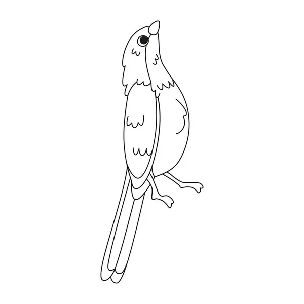 Μεμονωμένο Χαριτωμένο Εικονίδιο Πουλί Απεικόνιση Διάνυσμα Ζώων — Διανυσματικό Αρχείο