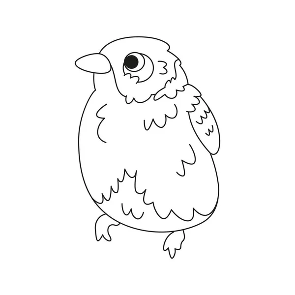 Icono Pájaro Lindo Aislado Animal Vector Illustration — Archivo Imágenes Vectoriales