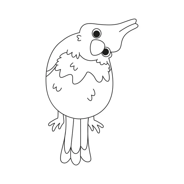 Izolovaný Roztomilý Pták Ikona Zvíře Vektor Ilustrace — Stockový vektor