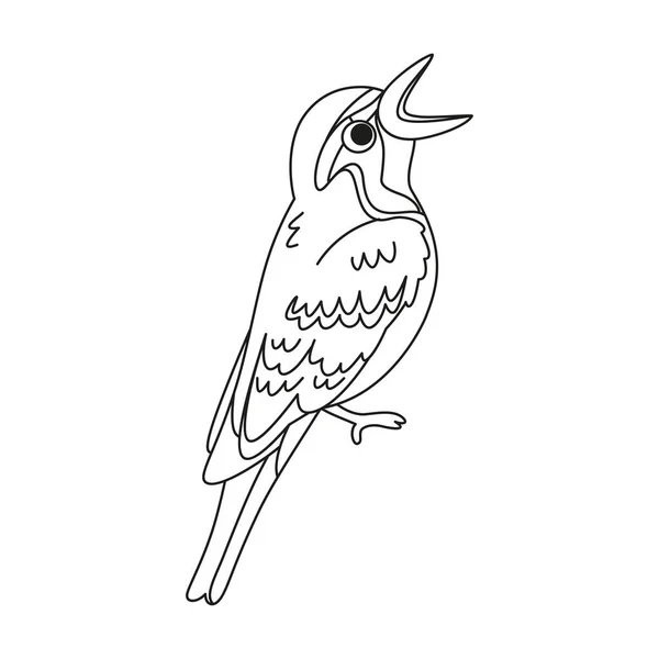 Μεμονωμένη Χαριτωμένο Εικονίδιο Πουλί Woodpecker Διάνυσμα Εικονογράφηση — Διανυσματικό Αρχείο