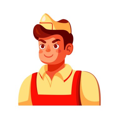 Cartoon Cute Mexican Taco Seller llustration Isolated