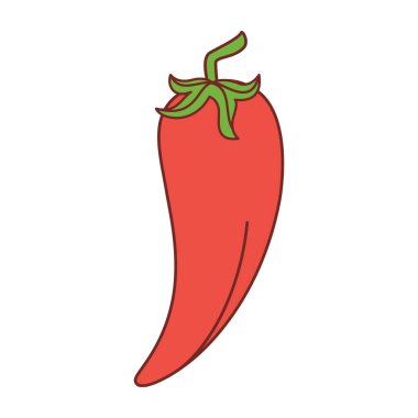 Cartoon Cute Mexican Chilli Pepper llustration Isolated