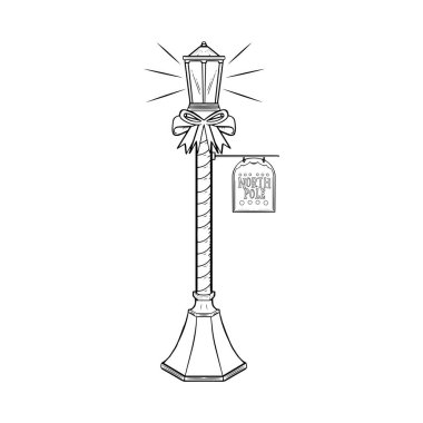 Cartoon Cute Christmas Lamp Illustration Isolated