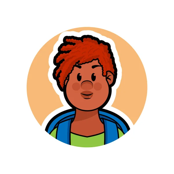 Cartoon Cute Young Person Icon Isolated — 스톡 벡터