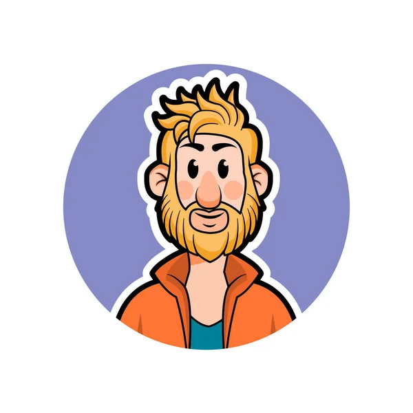 Cartoon Cute Young Person Icon Isolated — Stock vektor