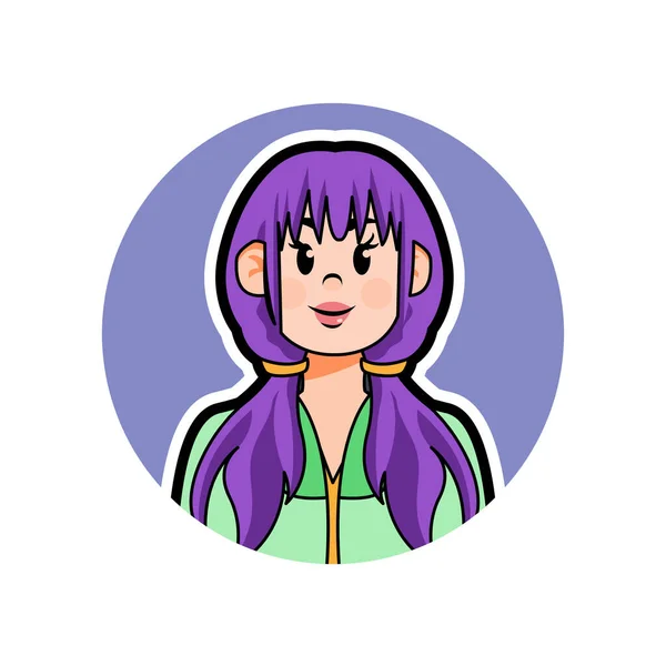 Cartoon Cute Young Person Icon Isolated — Stock vektor