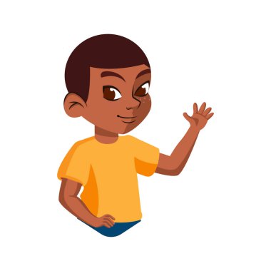 Cute Cartoon Cute Kid Character Isolated