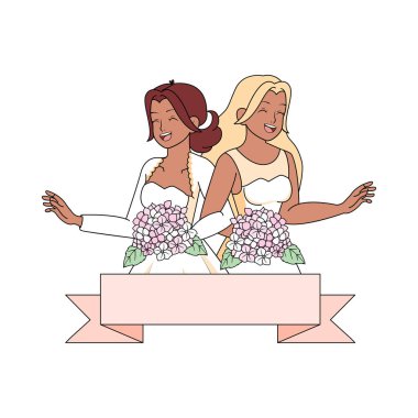 Cute Wedding Couple Anime Characters Isolated